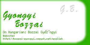 gyongyi bozzai business card